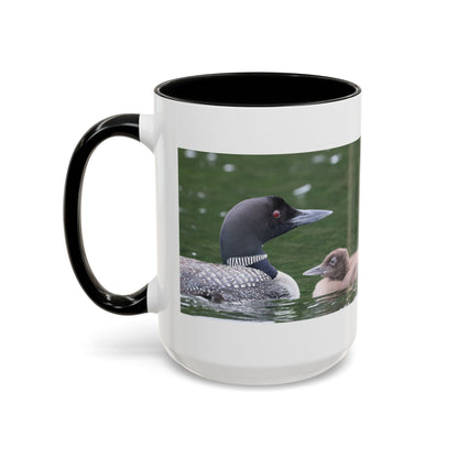 Loon Family Accent Coffee Mug – Wildlife Photo Tea Mug (11/15 oz)