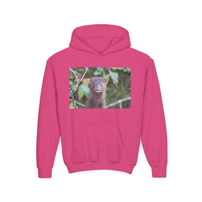 Otter Portrait Youth Hoodie — Cute Nature Animal Sweatshirt for Kids