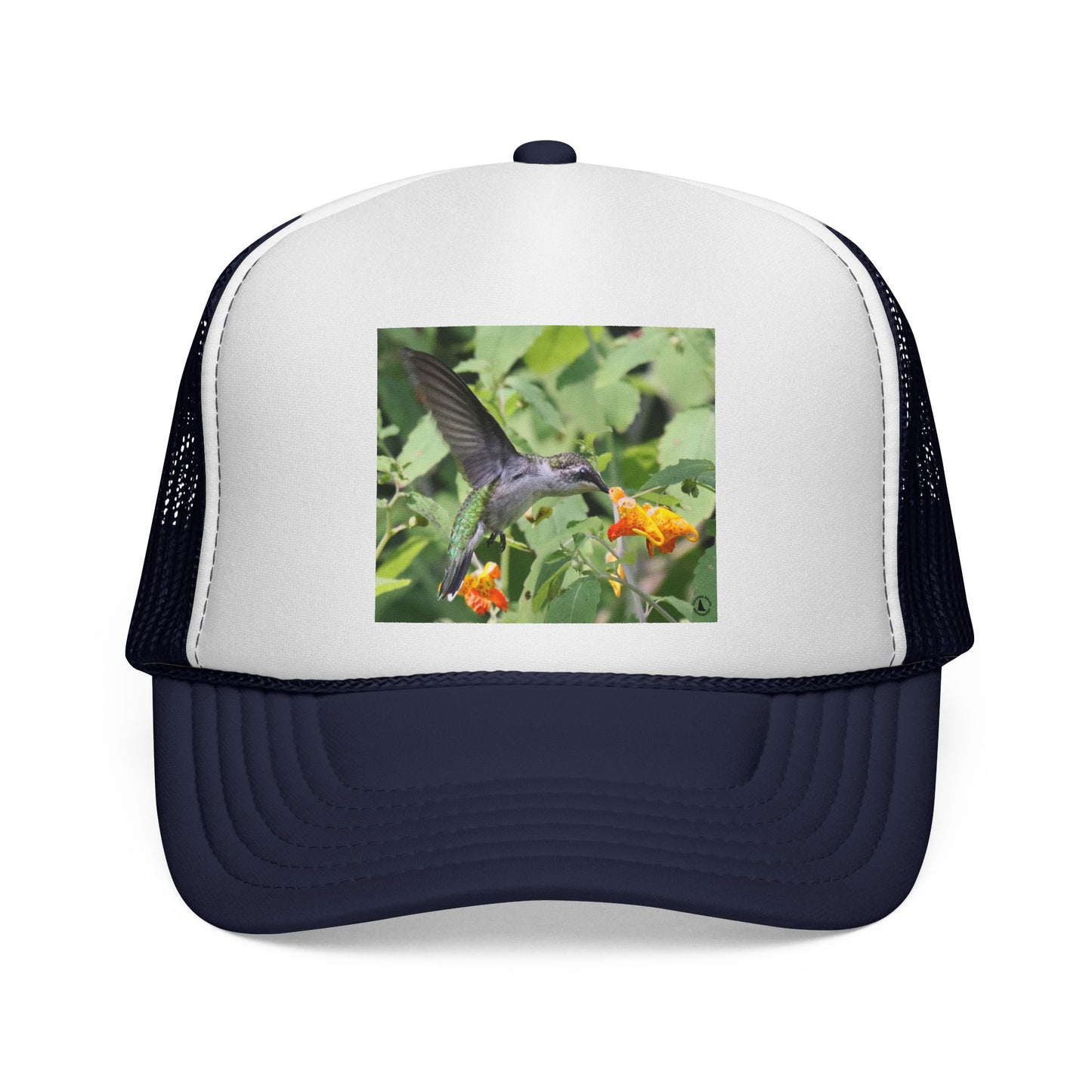 Hummingbird Photo Trucker Cap — Nature Wildlife Mesh Hat