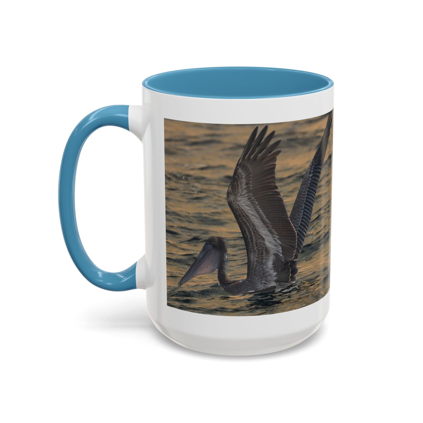 Pelican Sunrise Accent Coffee Mug — 11/15oz Ceramic Mug for Bird Lovers