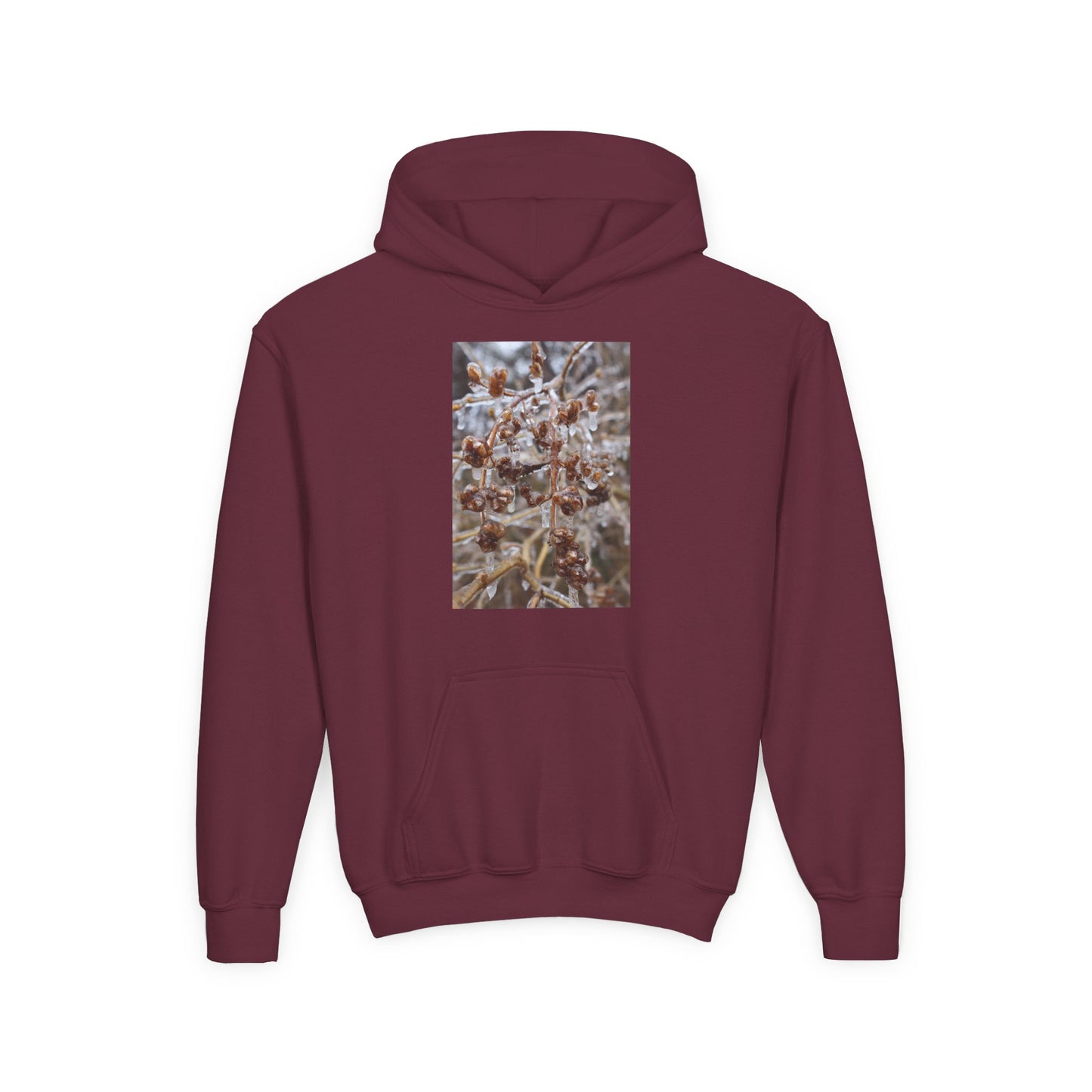 Youth Hoodie — Frosted Winter Berries Photo Print