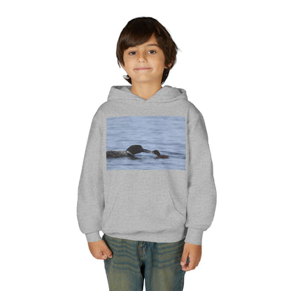 Youth Hoodie with Swimming Otters Photo – Cute River Otter Kids Sweatshirt