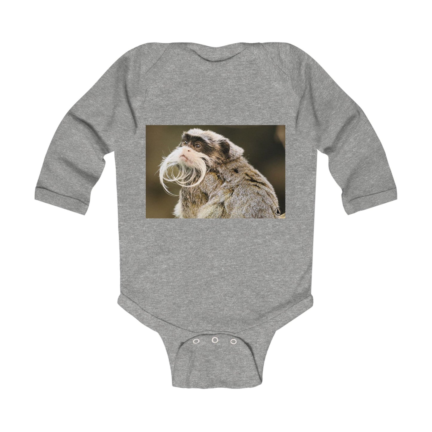 Infant Bodysuit with Emperor Tamarin Photo – Cute Baby Long Sleeve Onesie