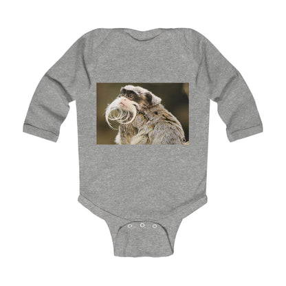 Infant Bodysuit with Emperor Tamarin Photo – Cute Baby Long Sleeve Onesie