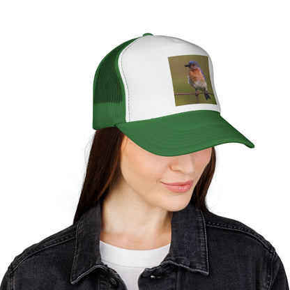Eastern Bluebird Trucker Cap — Vintage Nature Hat for Birdwatchers