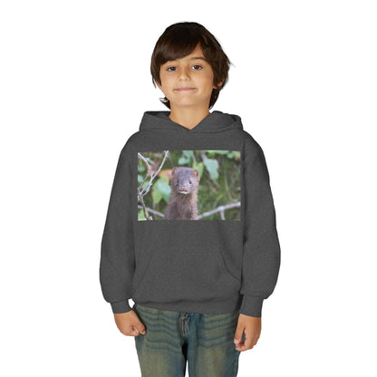 Otter Portrait Youth Hoodie — Cute Nature Animal Sweatshirt for Kids