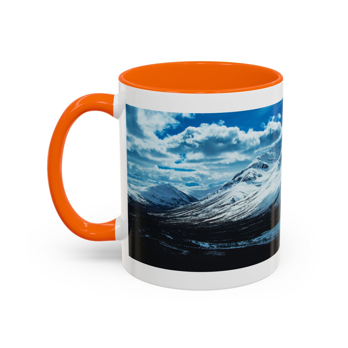 Mountain Landscape Accent Coffee Mug - Snowy Peaks Scenic 11/15oz