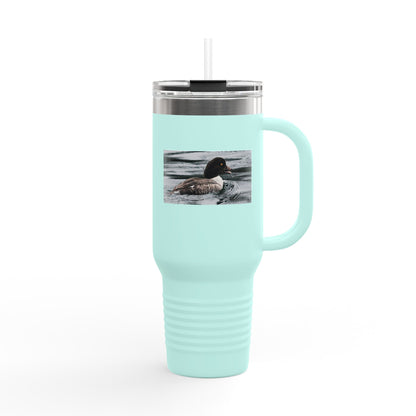 40oz Insulated Travel Mug with Duck Photo – Thermal Tumbler for Birdwatchers & Outdoor Lovers