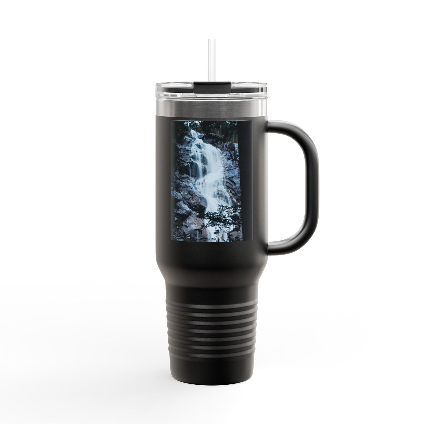 40oz Insulated Travel Mug with Waterfall Photo