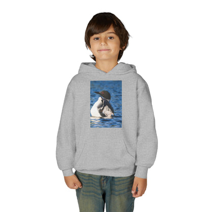 Youth Hoodie with Common Loon Photo – Nature-Lover Kids Pullover