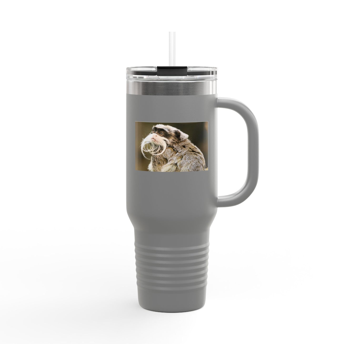 40oz Insulated Travel Mug – Cute Sloth Drinking Coffee Photo