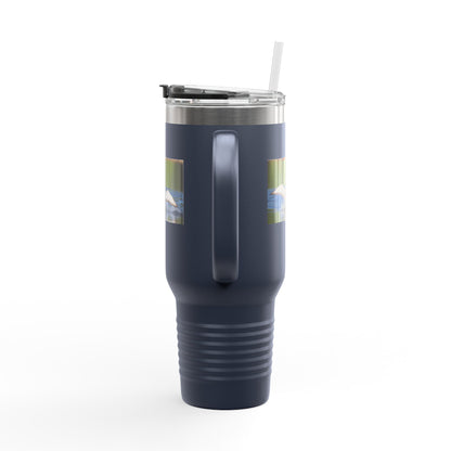 40oz Insulated Travel Mug - Black Guillemot Wildlife Photo