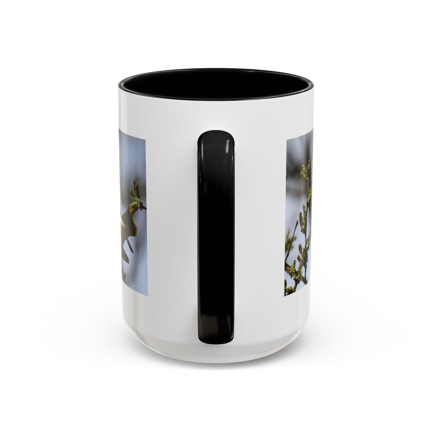 Cedar Waxwing Bird Photo Accent Coffee Mug