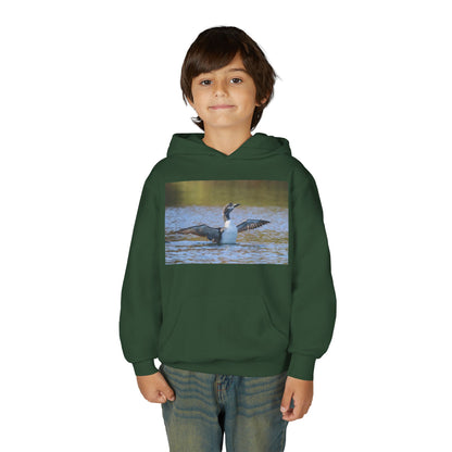 Youth Hoodie with Loon Photo – Nature Birdwatching Pullover