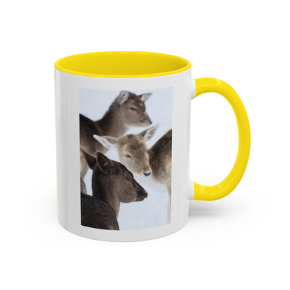 Deer Herd Accent Coffee Mug — Wildlife Photo Ceramic Mug (11/15oz)