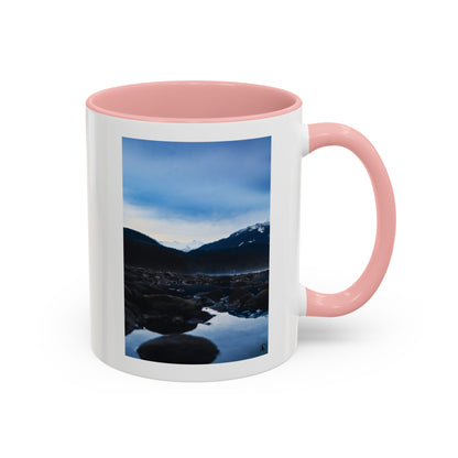 Mountain Lake Accent Coffee Mug — Scenic Wilderness Photo Travel Gift (11/15oz)