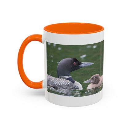 Loon Family Accent Coffee Mug – Wildlife Photo Tea Mug (11/15 oz)