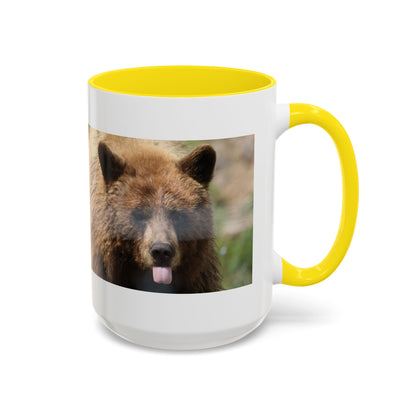 Funny Brown Bear Photo Accent Coffee Mug (11/15 oz)