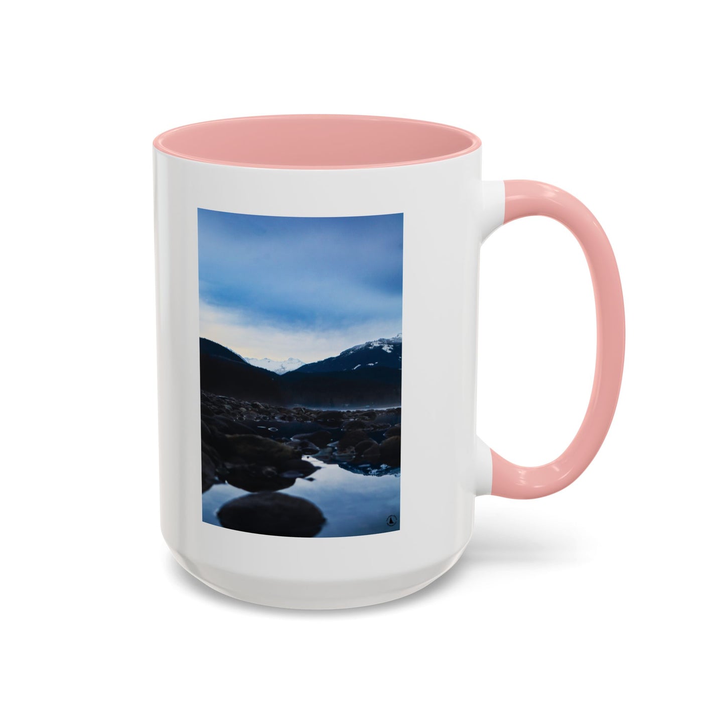 Mountain Lake Accent Coffee Mug — Scenic Wilderness Photo Travel Gift (11/15oz)