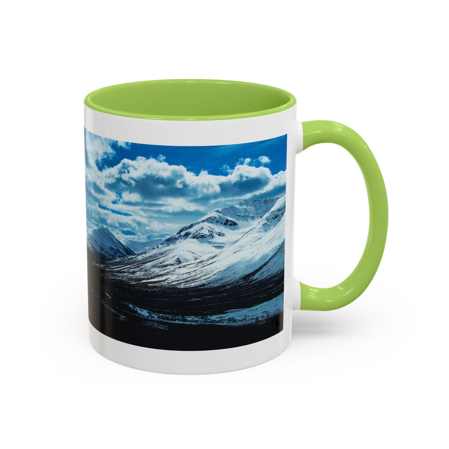 Mountain Landscape Accent Coffee Mug - Snowy Peaks Scenic 11/15oz