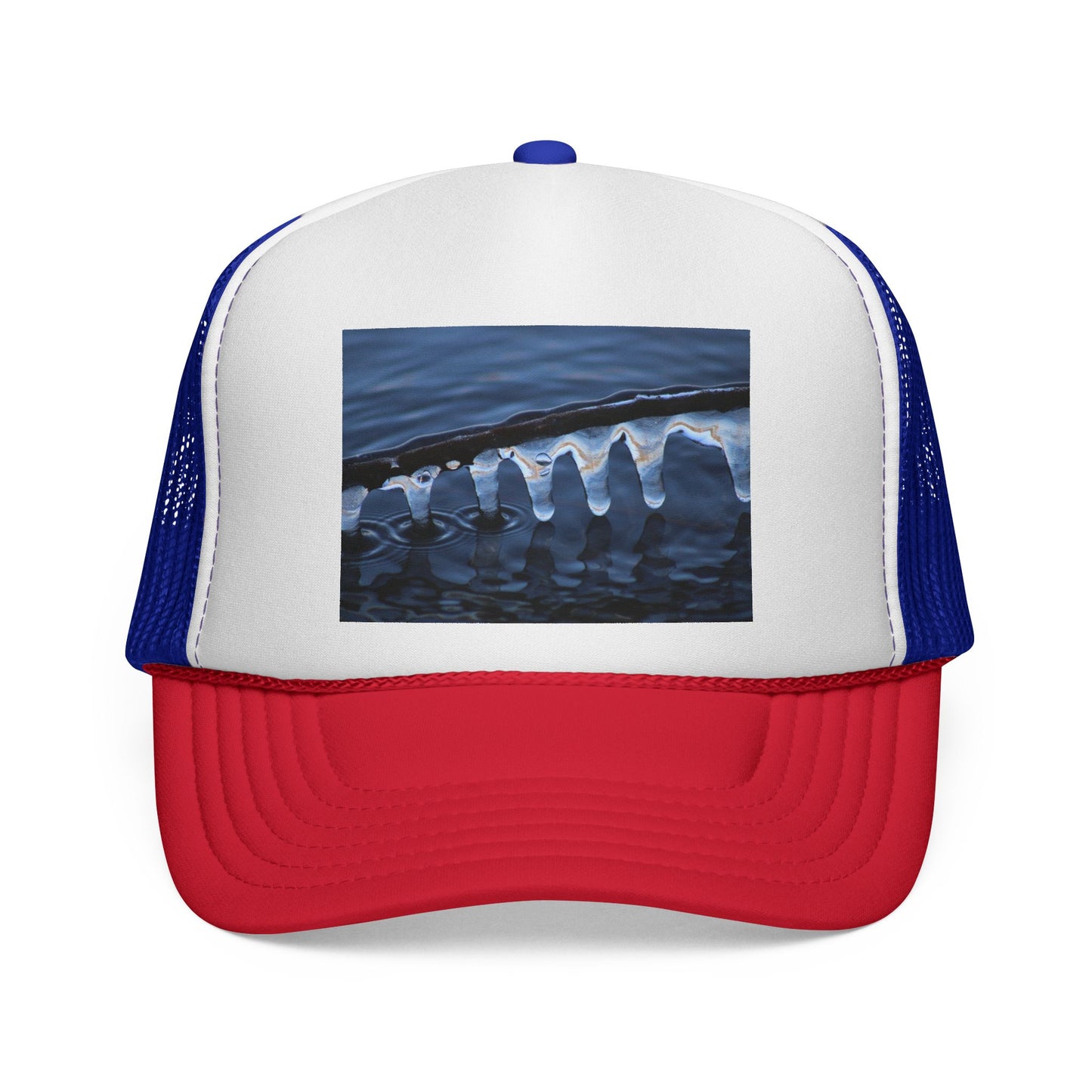Trucker Cap — Winter Ice Wave Photo Print