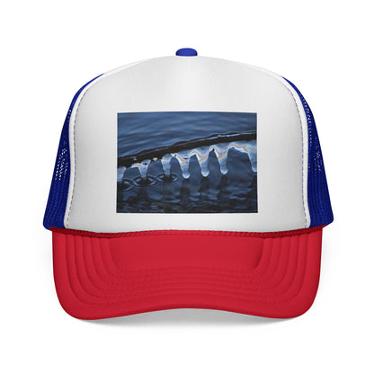 Trucker Cap — Winter Ice Wave Photo Print