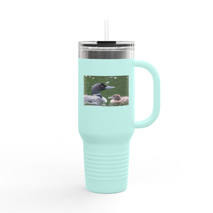 40oz Insulated Travel Mug with Duck and Duckling Photo
