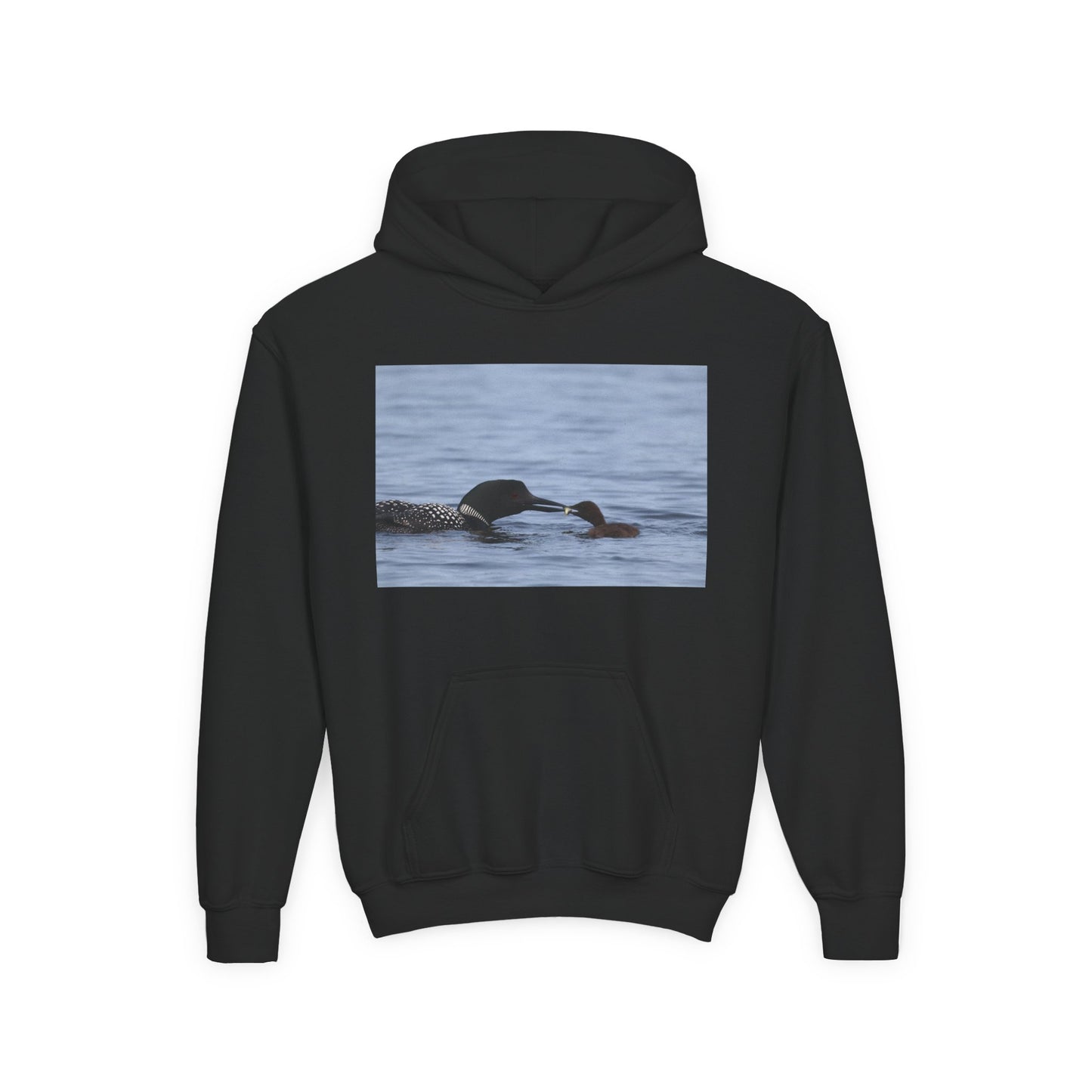 Youth Hoodie with Swimming Otters Photo – Cute River Otter Kids Sweatshirt