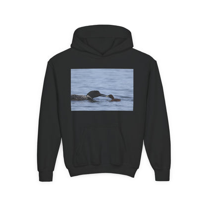 Youth Hoodie with Swimming Otters Photo – Cute River Otter Kids Sweatshirt