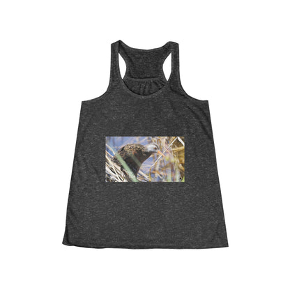 Raven in Reeds Women's Racerback Tank — Nature Bird Photography Tee