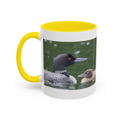 Loon Family Accent Coffee Mug – Wildlife Photo Tea Mug (11/15 oz)