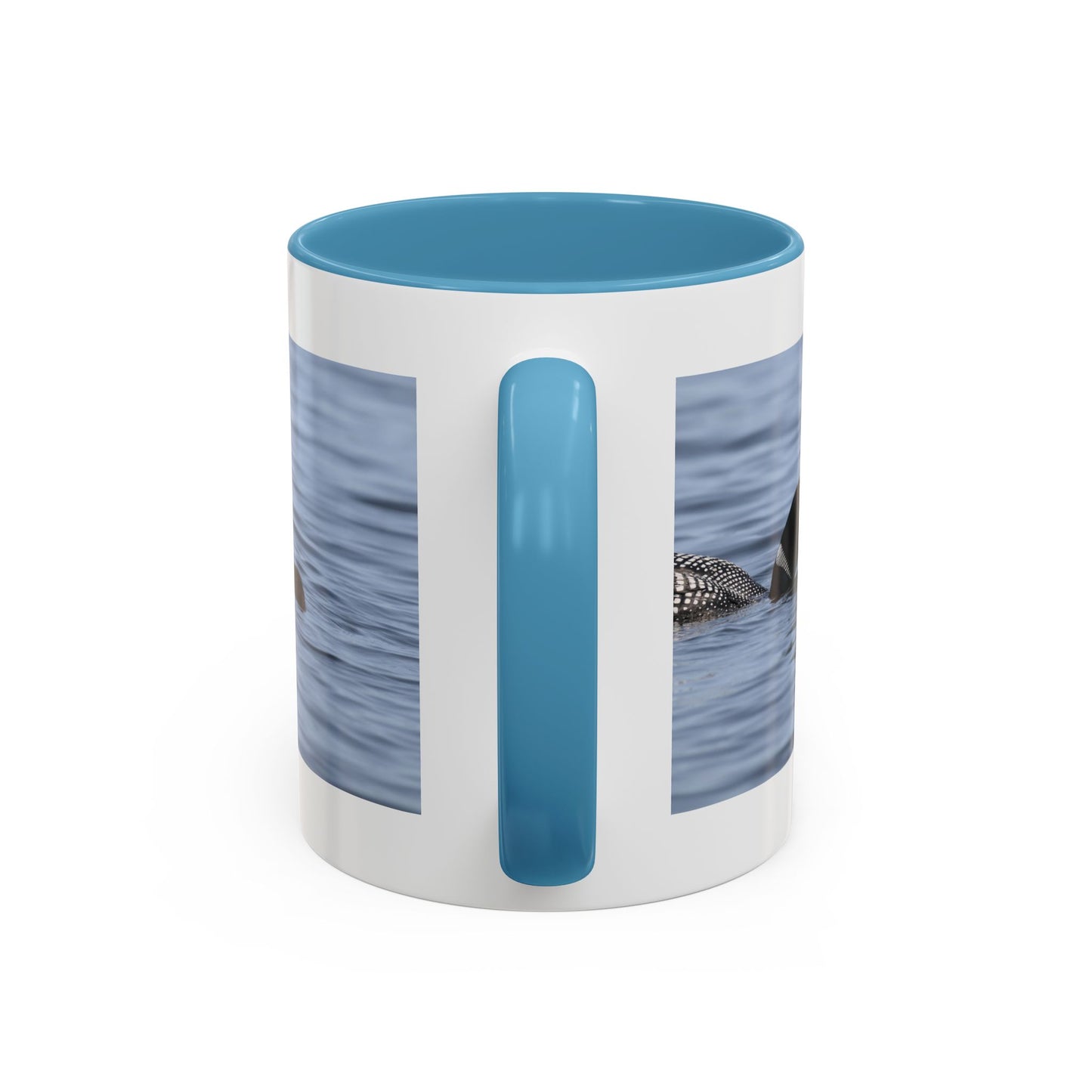 Loon Family Accent Coffee Mug — Scenic Lake Bird Photography (11/15oz)
