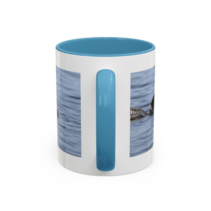 Loon Family Accent Coffee Mug — Scenic Lake Bird Photography (11/15oz)