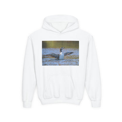 Youth Hoodie with Loon Photo – Nature Birdwatching Pullover