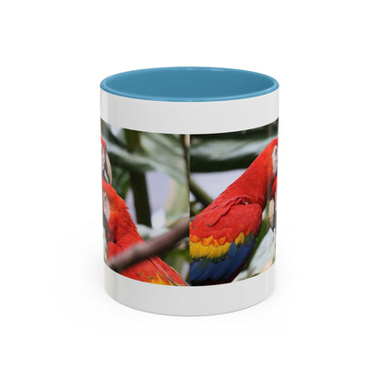 Scarlet Macaw Coffee Mug — Tropical Parrot Accent Mug (11/15oz)