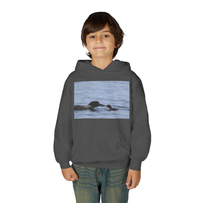 Youth Hoodie with Swimming Otters Photo – Cute River Otter Kids Sweatshirt