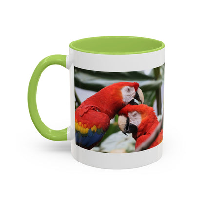 Scarlet Macaw Coffee Mug — Tropical Parrot Accent Mug (11/15oz)