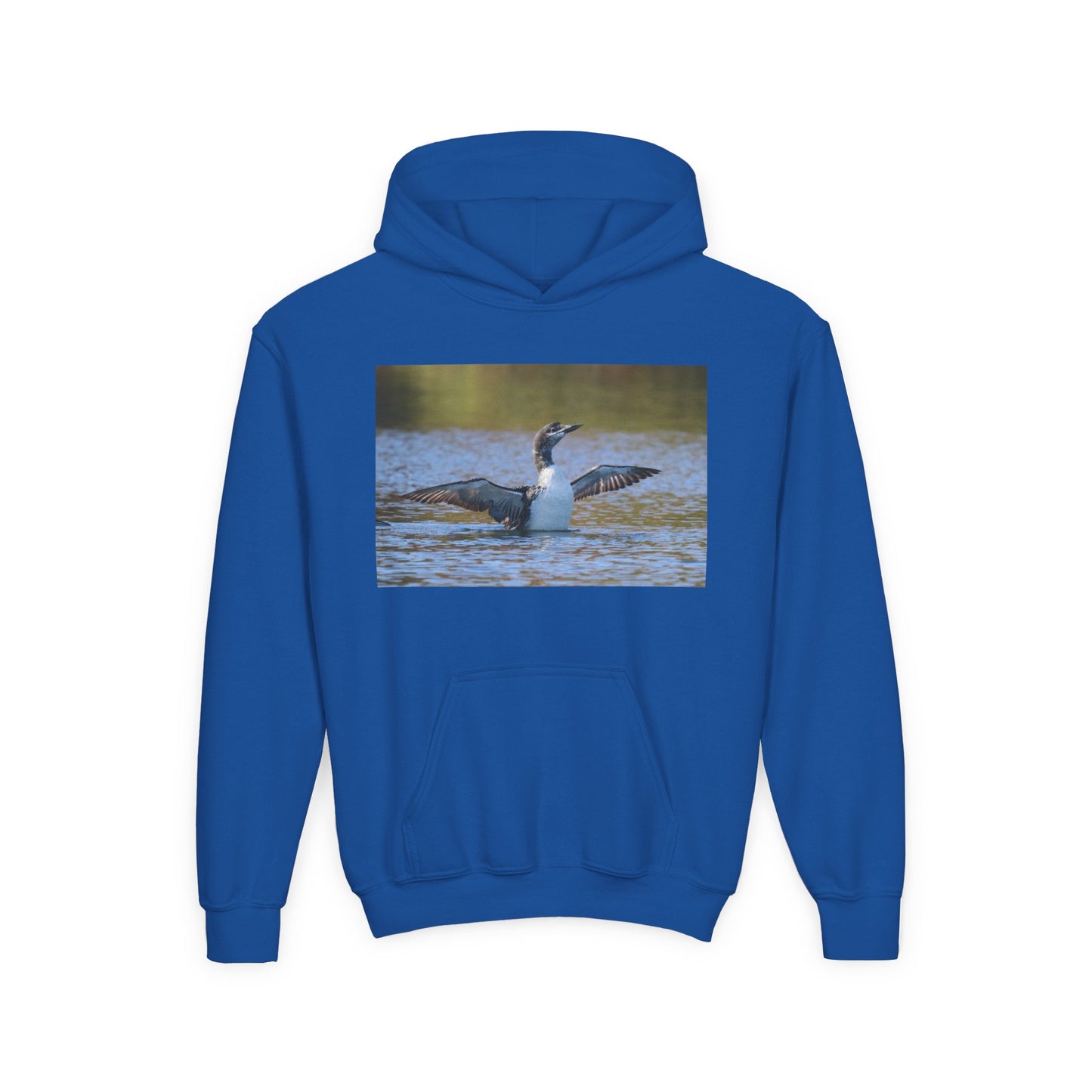 Youth Hoodie with Loon Photo – Nature Birdwatching Pullover