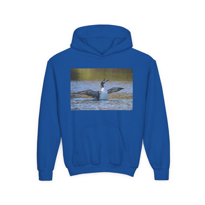 Youth Hoodie with Loon Photo – Nature Birdwatching Pullover