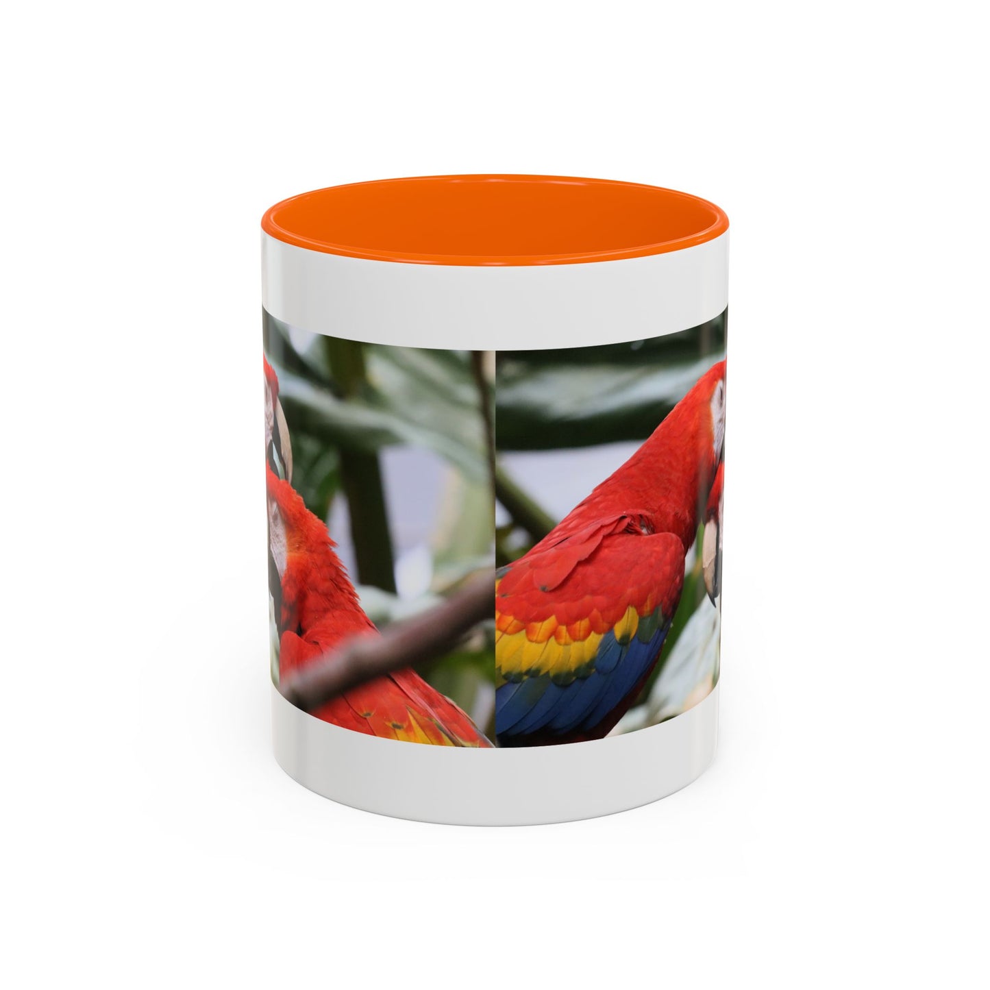 Scarlet Macaw Coffee Mug — Tropical Parrot Accent Mug (11/15oz)