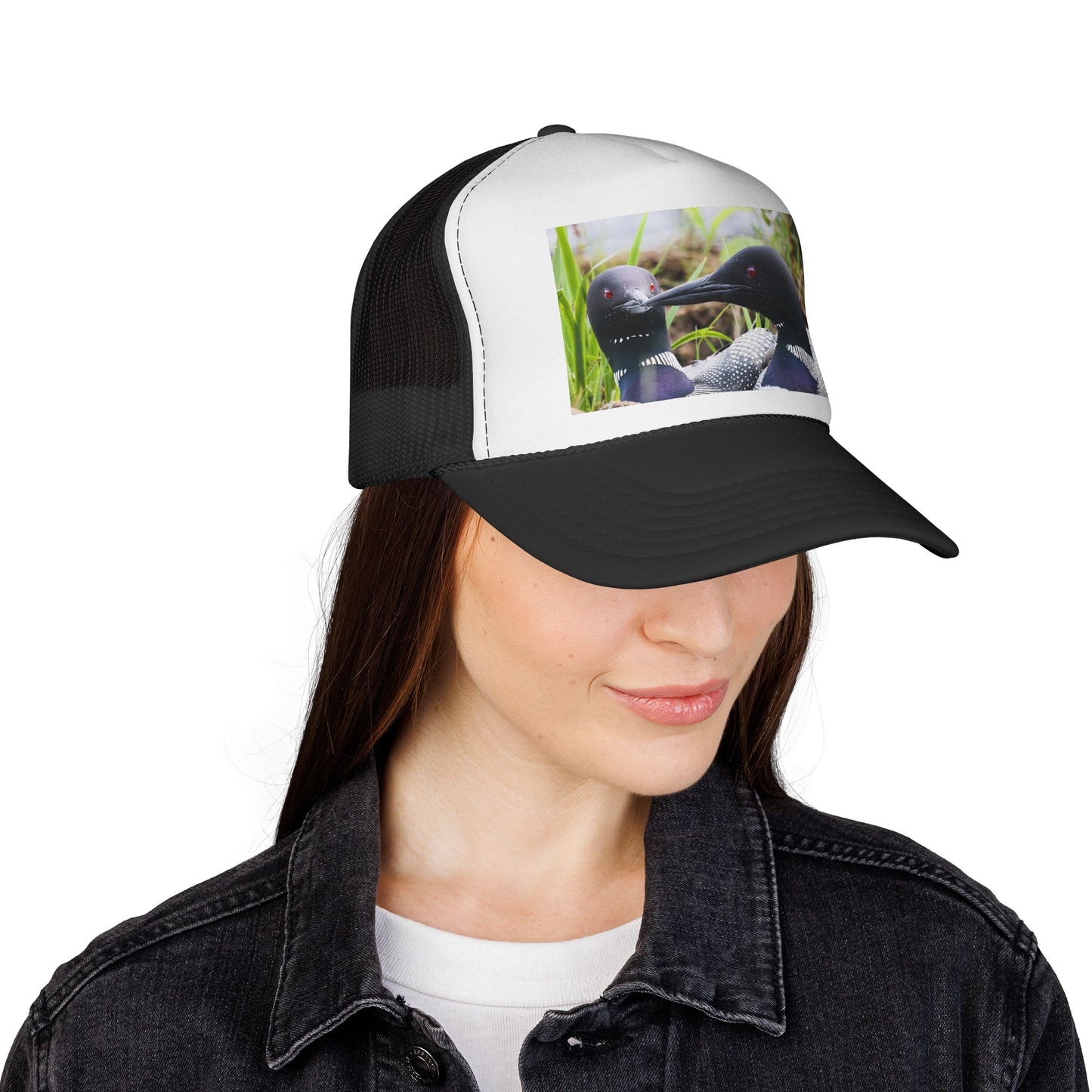 Loon Photo Trucker Cap — Wildlife Bird Hat for Nature Lovers