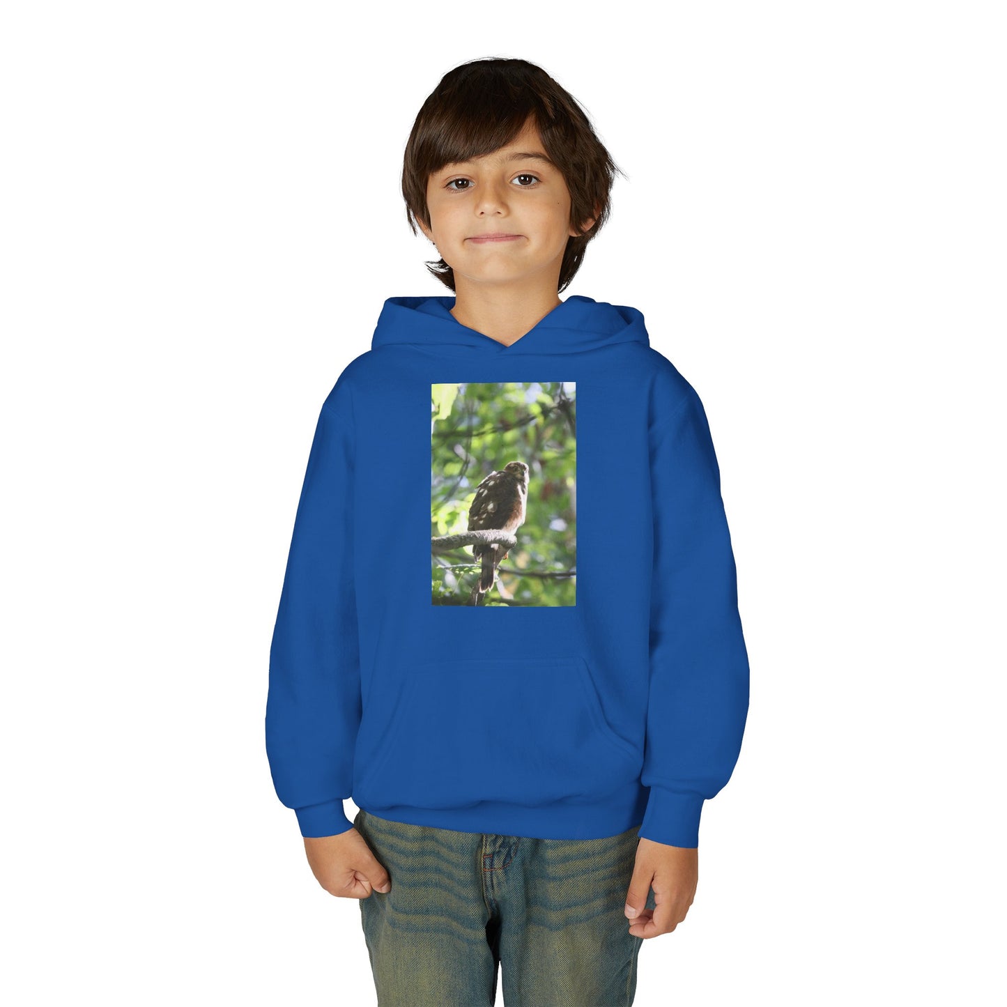 Youth Hoodie — Woodland Sparrow Photo Pullover