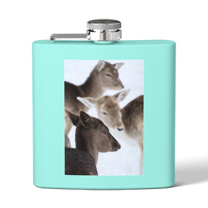 Deer Portrait 6oz Stainless Steel Flask
