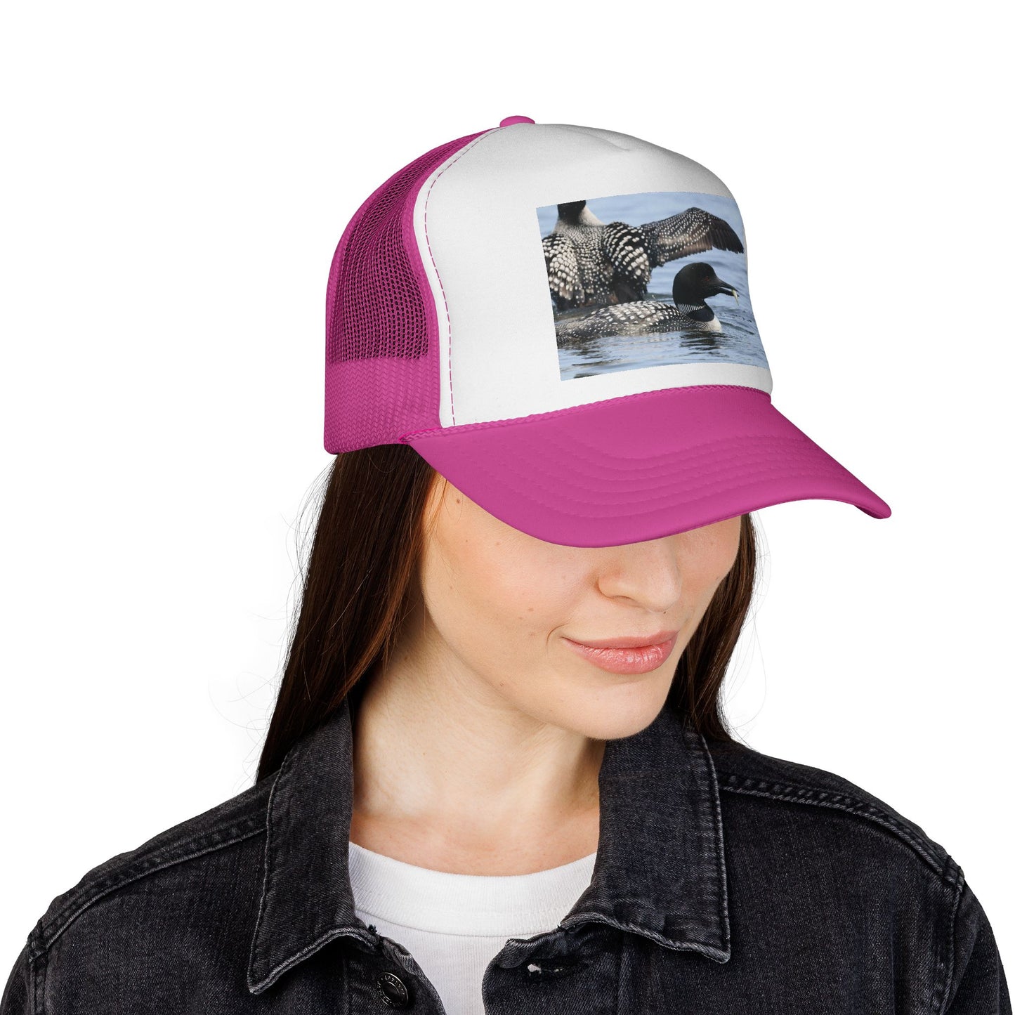 Loon Photo Trucker Hat — Wildlife Birdwatching Cap