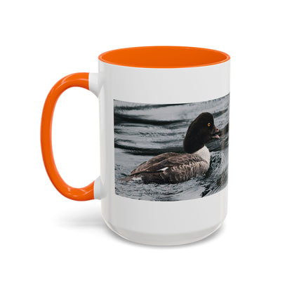 Goldeneye Duck Photo Accent Coffee Mug — Wildlife Nature Lover Gift (11/15 oz)