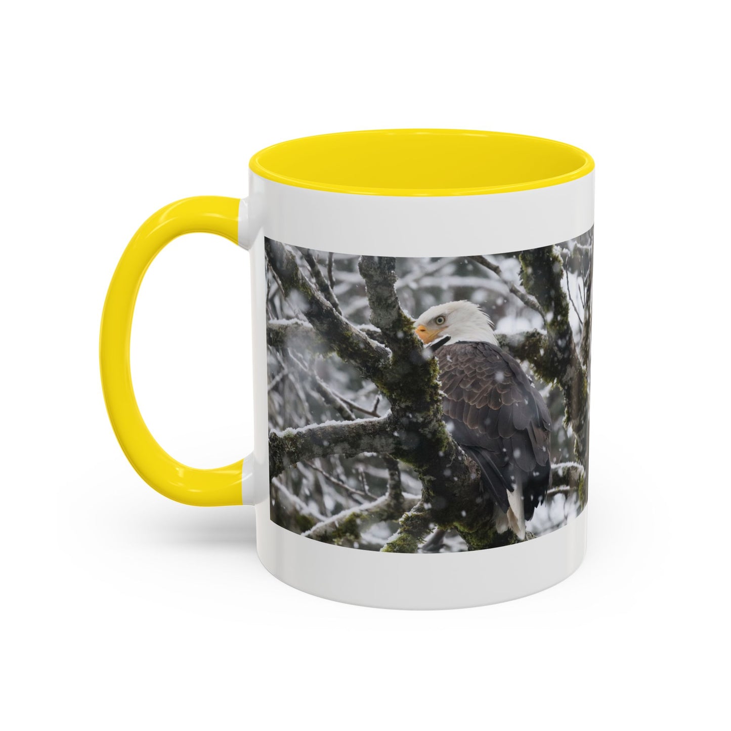 Bald Eagle Winter Photo Coffee Mug — 11/15oz Accent Mug