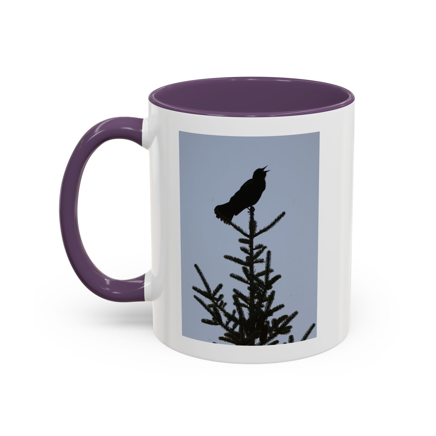 Songbird Silhouette Accent Coffee Mug — Black Interior 11/15oz
