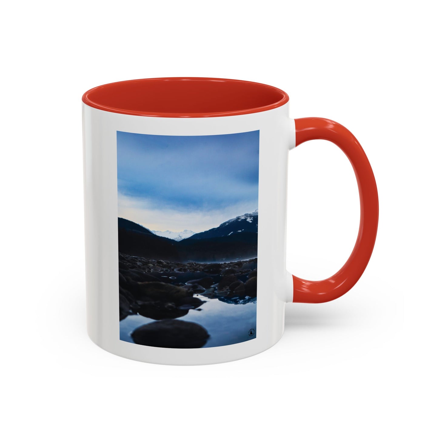 Mountain Lake Accent Coffee Mug — Scenic Wilderness Photo Travel Gift (11/15oz)