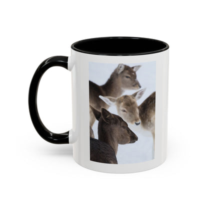 Deer Herd Accent Coffee Mug — Wildlife Photo Ceramic Mug (11/15oz)
