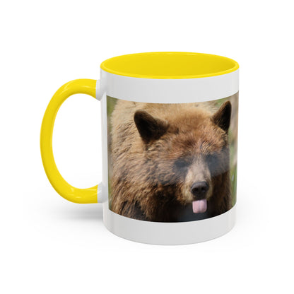 Funny Brown Bear Photo Accent Coffee Mug (11/15 oz)